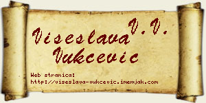 Višeslava Vukčević vizit kartica